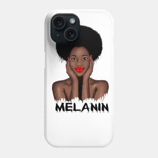 Melanin Drippin Afro Woman Black History Phone Case