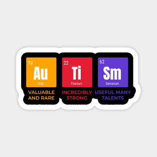 Autism Awareness - periodic table Magnet