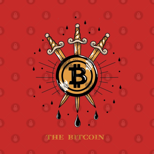 Tarot Card Bitcoin, Three of Swords by DoggyPrint