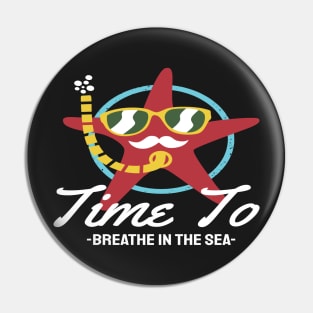 Time to breathe in the sea. Pin