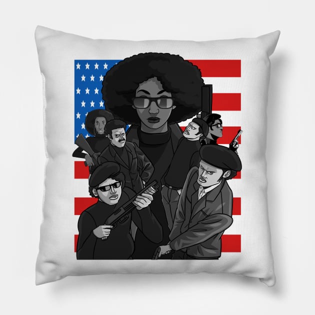 Black Panther Party Juneteenth Pillow by Noseking