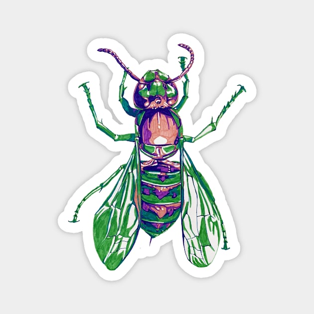 Yellow Jacket Magnet by RaLiz