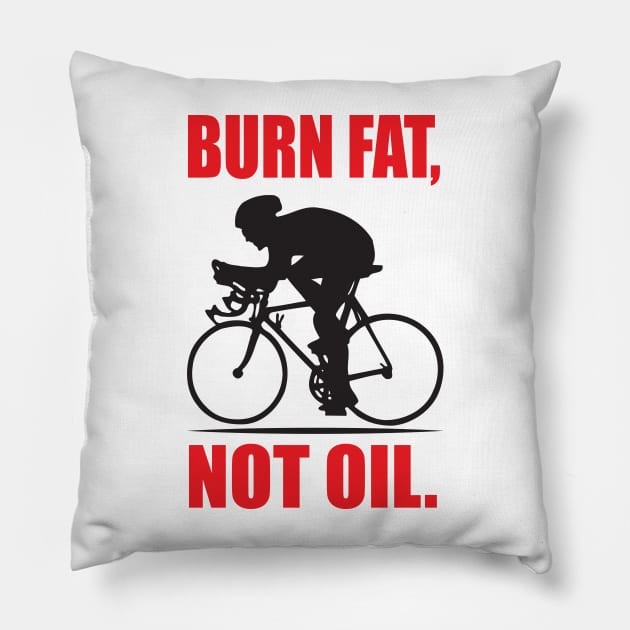 Burn fat, not oil Pillow by nektarinchen