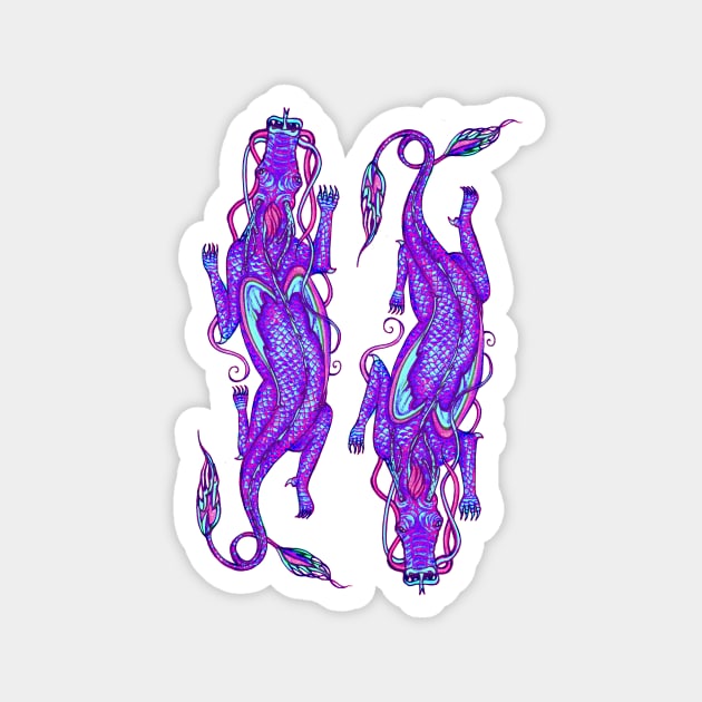 Opal Dragons Magnet by ogfx