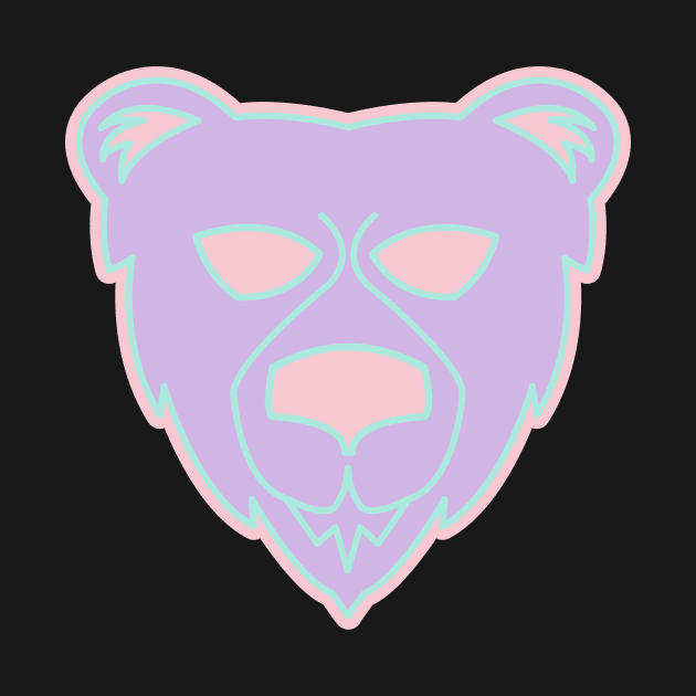 Pastel bear head by The Smudge