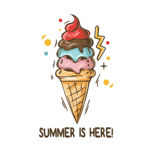 Ice Summer is here Ice Cream Parlor Summertime T-Shirt