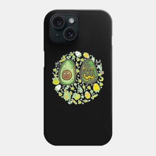 avocado jack o lantern Phone Case