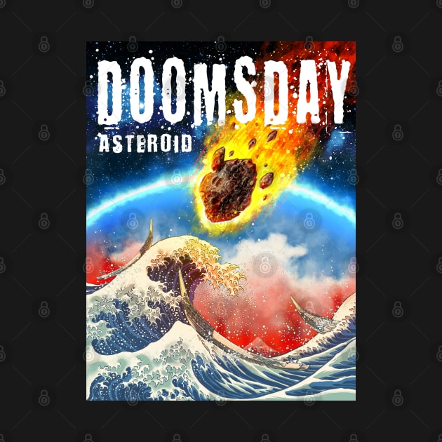 Doomsday ! asteroid and Great Wave by Winya