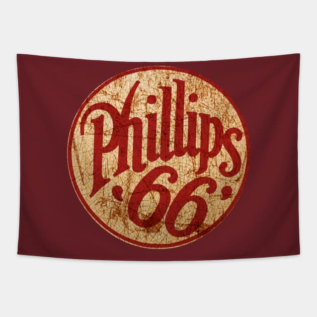 Phillips 66 Vintage oil and gas Tapestry by Midcenturydave