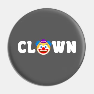 Clown White Pin