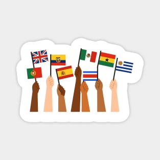 Hands-Holding-Flags-of-the-World-Unity-and-Diversity Magnet