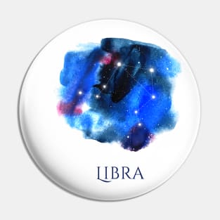 Libra Zodiac Sign - Watercolor Star Constellation Pin