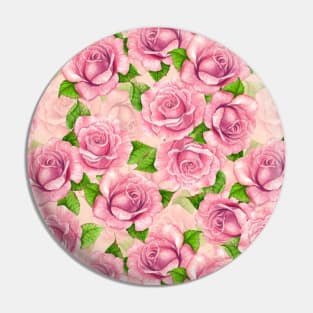 Pink watercolor roses pattern Pin