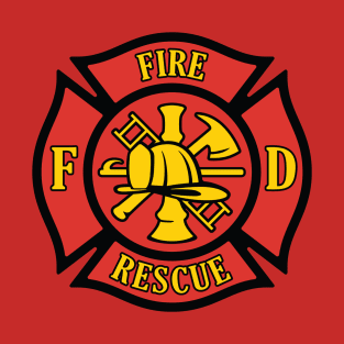 Firefighter Rescue Maltese Florian Cross T-Shirt