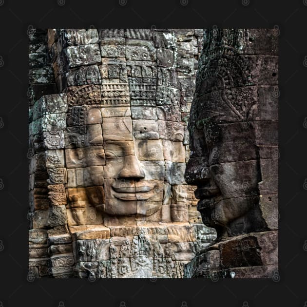 Majestic Angkor Wat Stone Faces by POD24