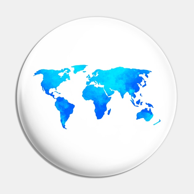 Blue World Map Pin by lolosenese