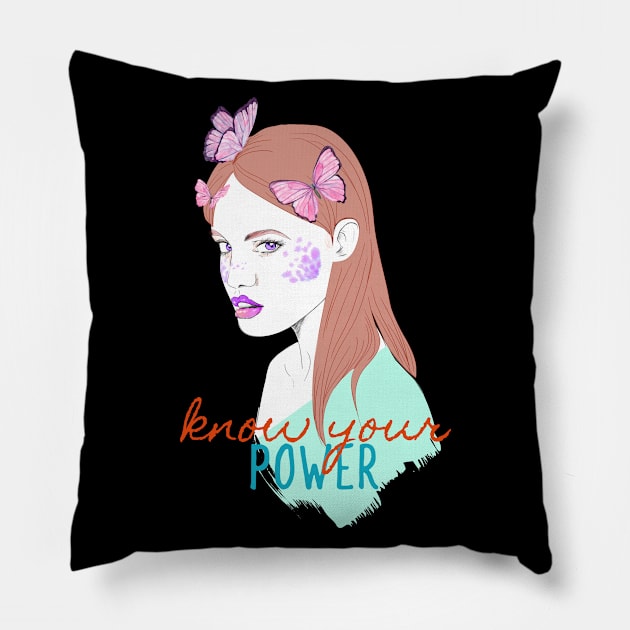 Know your power girls Pillow by John Byrne