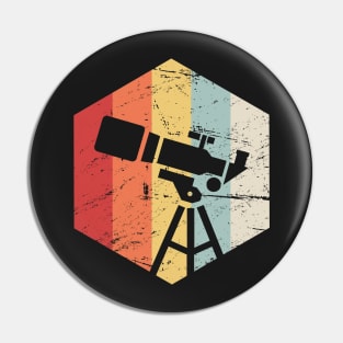 Retro 70s Space Telescope Icon Pin