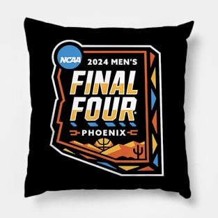 NCAA Final Four 2024 Basketball Phoenix Official Logo Pillow