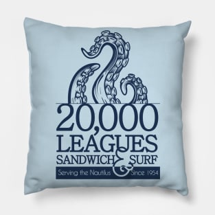 20,000 Leagues Sandwich and Surf T-Shirt (DARK) Pillow