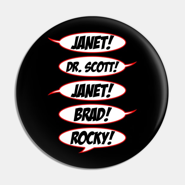 Janet! Dr. Scott! Janet! Brad! Rocky! Pin by Paulychilds