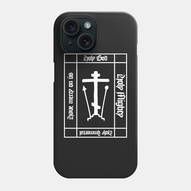 Trisagion Prayer Eastern Orthodox Cross Gothic Phone Case by thecamphillips