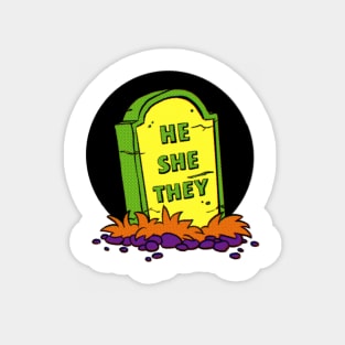 He/She/They Pronoun Grave Magnet