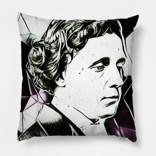 Lewis Carroll Black and White Portrait | Lewis Carroll Artwork 5 Pillow