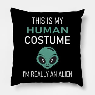 This Is My Human Costume I'm Really An Alien Pillow