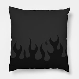 Dark fire flame-black Pillow