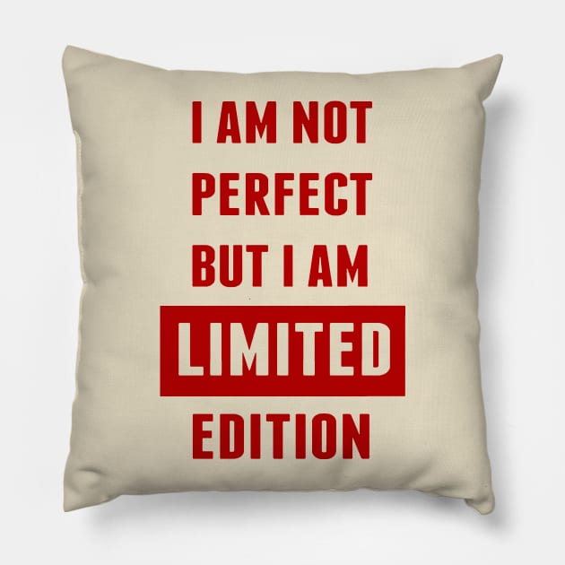 not perfect but limited edition 2 Pillow by calvingariz