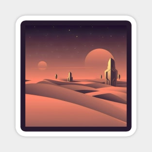 Sci fi space desert Magnet