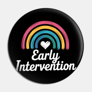 Rainbow Early Intervention Heart Teacher Interventionist Pin