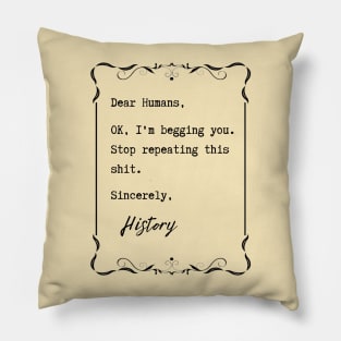 Dear Humans, Stop repeating this sh*t – History Pillow