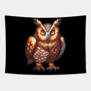 Pixel Owl Tapestry