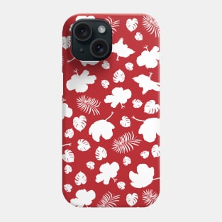 Hand drawn hibiscus floral seamless pattern Phone Case