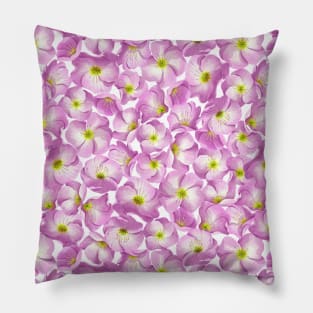 Pink evening primrose floral pattern Pillow