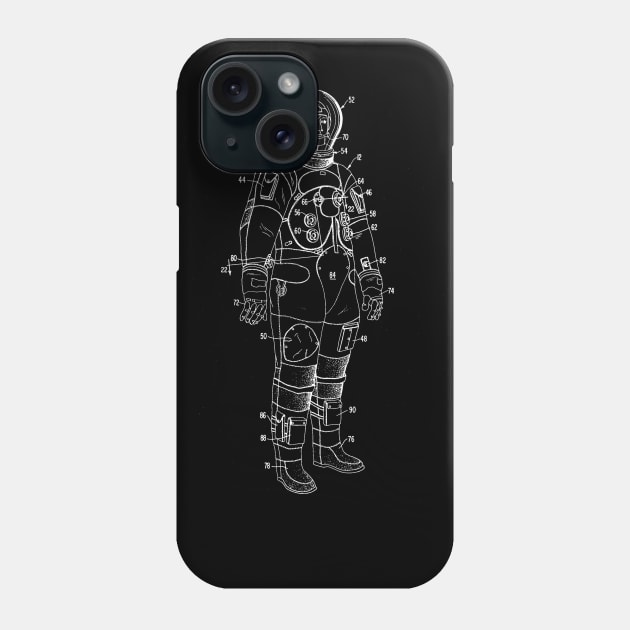 Space Suit Vintage Patent Drawing Phone Case by TheYoungDesigns