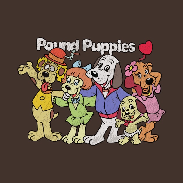 Retro Cartoon Puppies by Tricera Tops