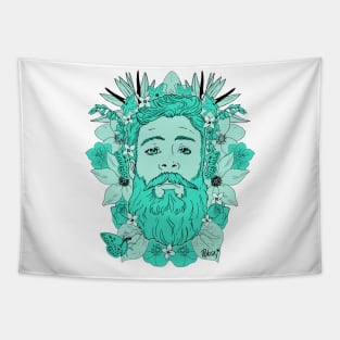 Floral beard mint Tapestry