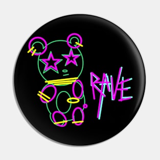 Rave panda Pin