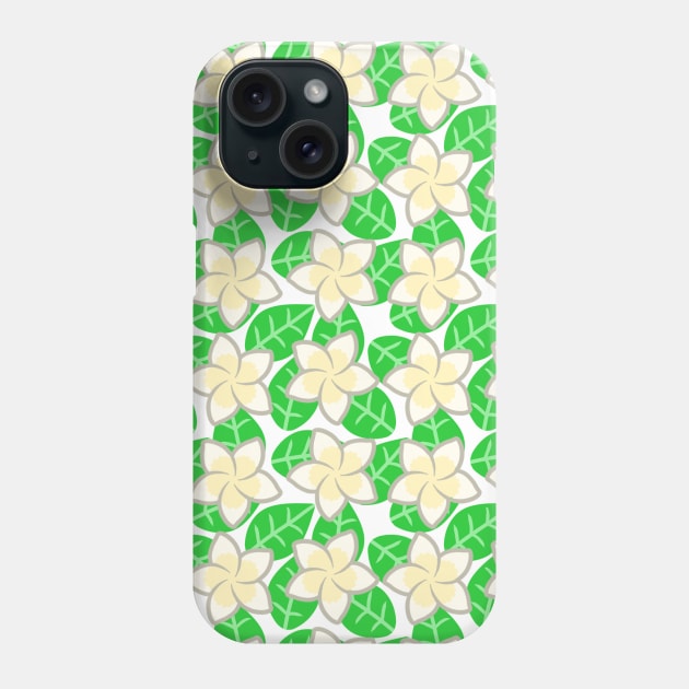 Frangipani Flower Pattern Phone Case by BiscuitSnack