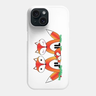 Greys's Fox Family of Three Foxes Lispe Phone Case