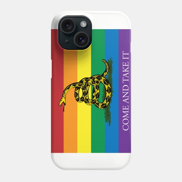 Rainbow Gadsden Come and Take It Phone Case by Operation Blazing Sword