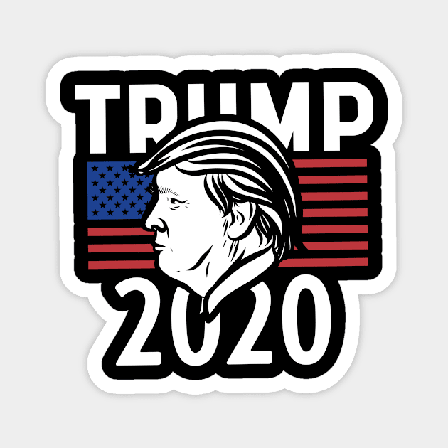 Donald Trump President - USA Flag Gift Political Magnet by Diogo Calheiros