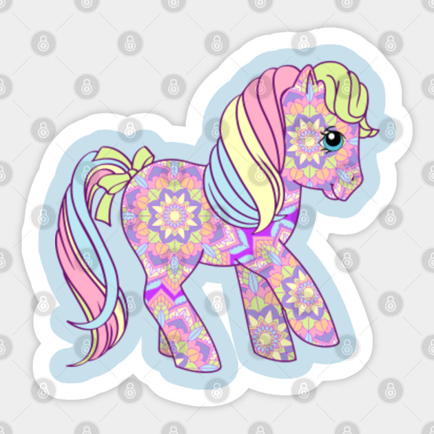 Retro G1 My Little Pony Pastel Mandala My Little Pony Sticker