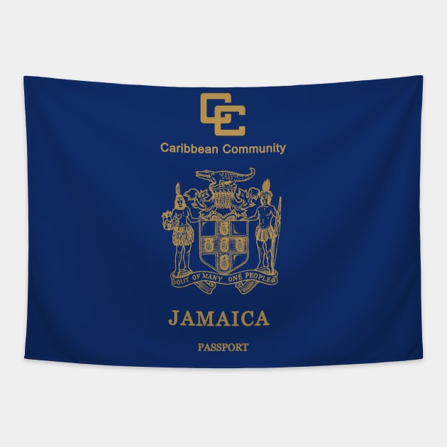 Jamaica passport Tapestry by Travellers