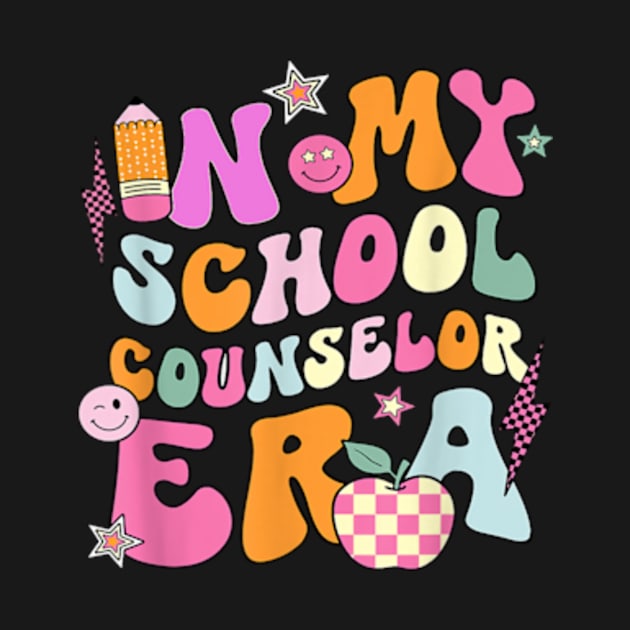 In My Counselor Era Funny Groovy Back To School Teacher by David Brown