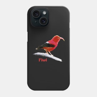 I'iwi Tropical Bird, Hawaiian Bird Phone Case