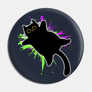 Funky Paint Explosion by Black Cat Pin